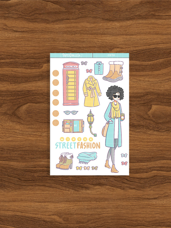 Winter Street Fashion | Collections Sticker | C070