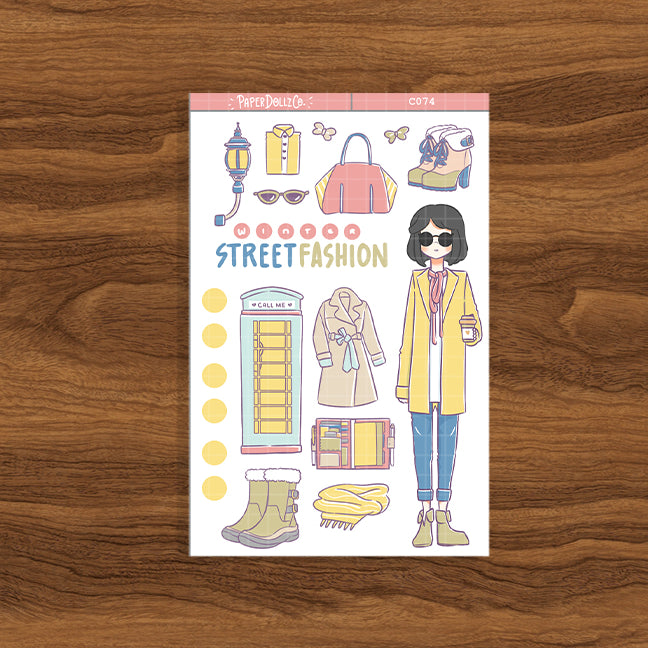 Winter Street Fashion | Collections Sticker | C074