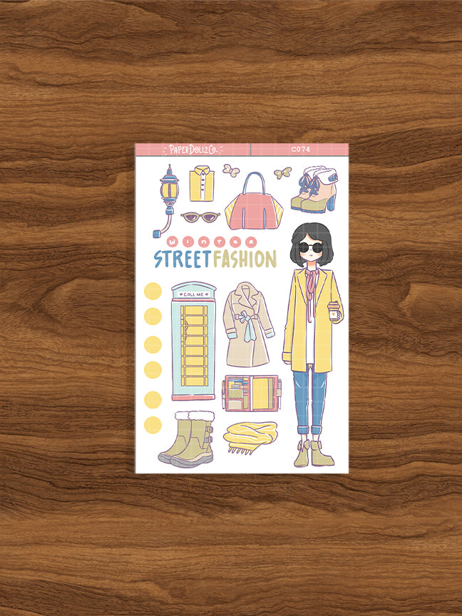 Winter Street Fashion | Collections Sticker | C074