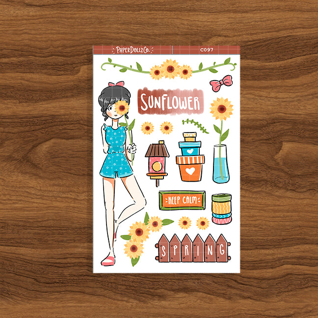 Sunflower | Flower Pop | Collection Stickers | C097