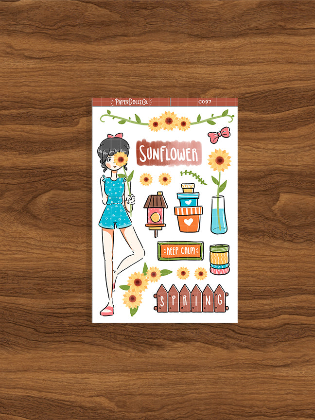 Sunflower | Flower Pop | Collection Stickers | C097