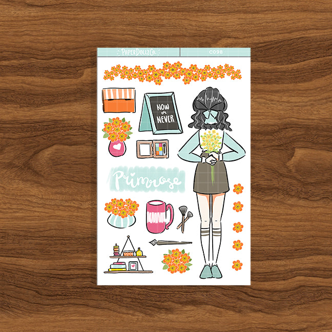 Primrose | Flower Pop | Collection Stickers | C098