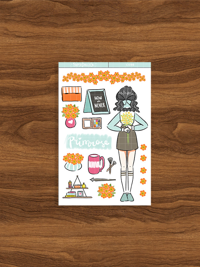 Primrose | Flower Pop | Collection Stickers | C098