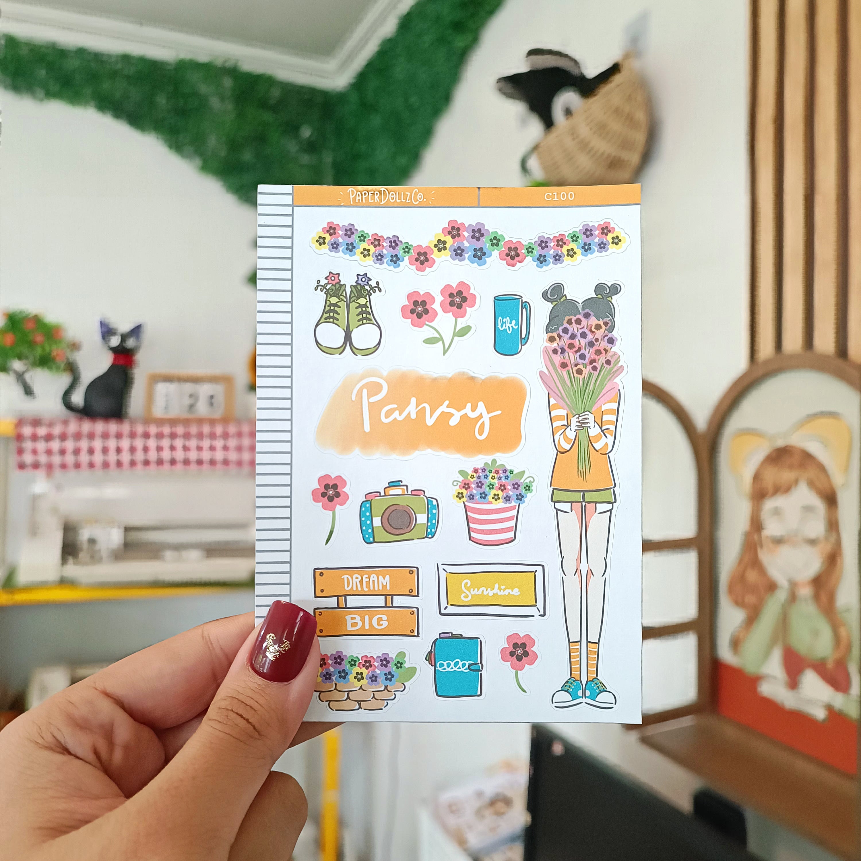 Pansy | Flower Pop | Collection Stickers | C100