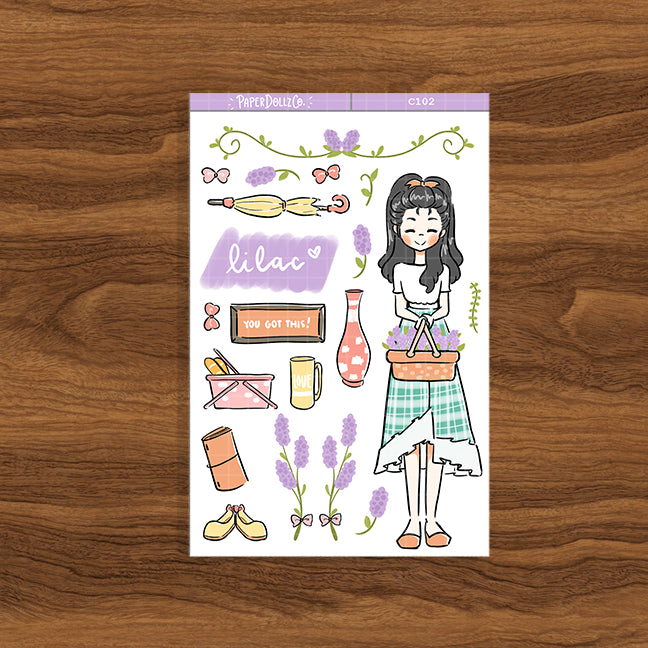 Lilac | Flower Pop | Collection Stickers | C102