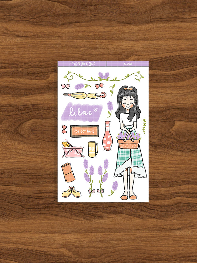 Lilac | Flower Pop | Collection Stickers | C102