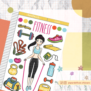 Fitness Collections PaperDollzCo Planner Sticker | C115