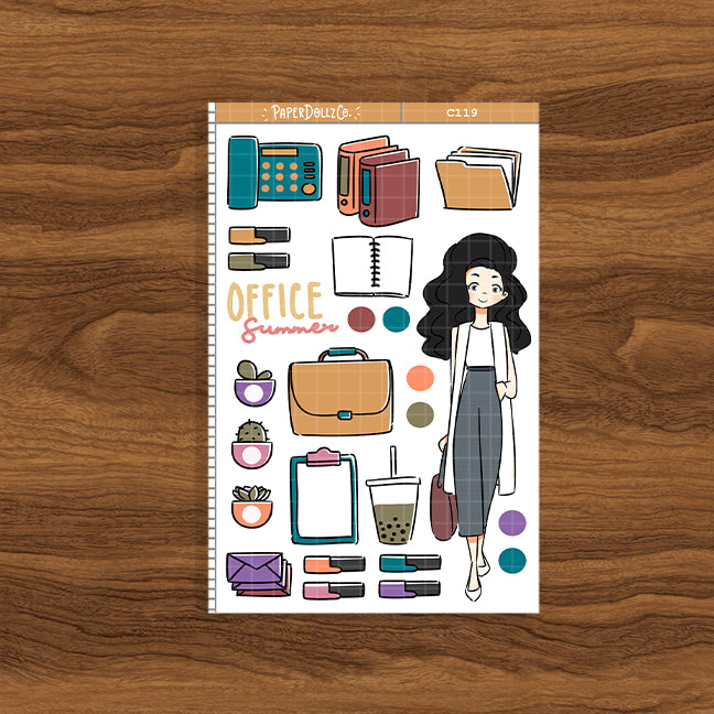Summer Office Fashion | Collections Sticker | C119