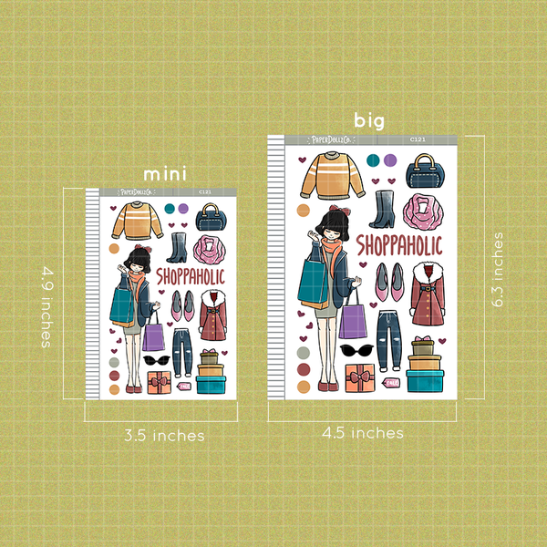 PaperDollzCo Shopping Planner Sticker | C121