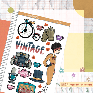 Vintage Collections PaperDollzCo Planner Sticker | C123