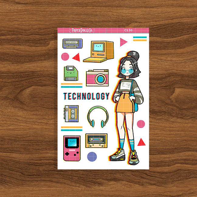 90's Technology | Remember the 90's | Collection Stickers | C130