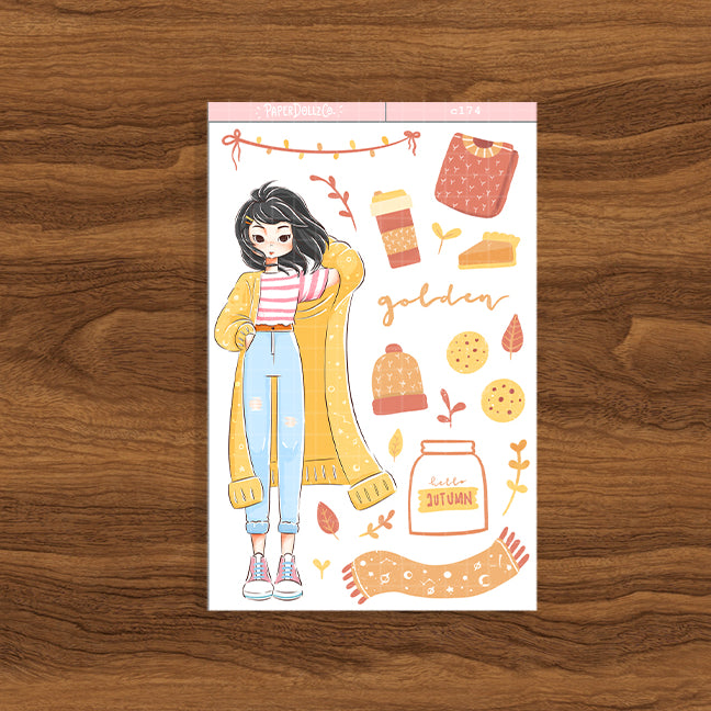 Golden | Fall in Love | Collections Sticker | C174