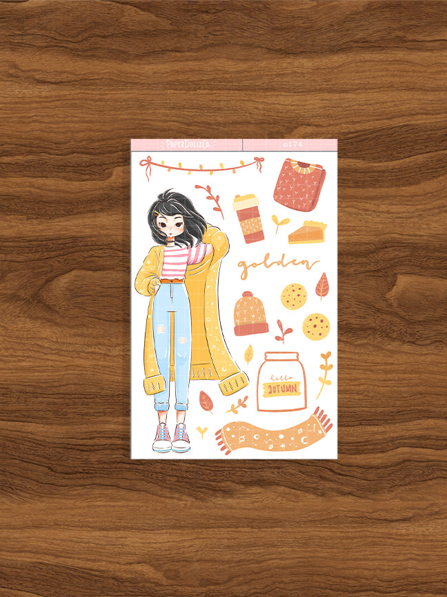 Golden | Fall in Love | Collections Sticker | C174