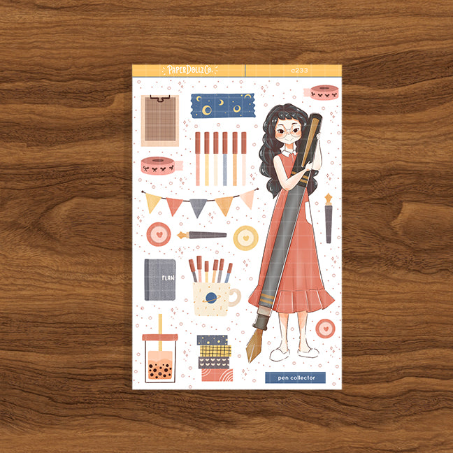 Pen Collector | Craft Library | Collections Stickers | C233