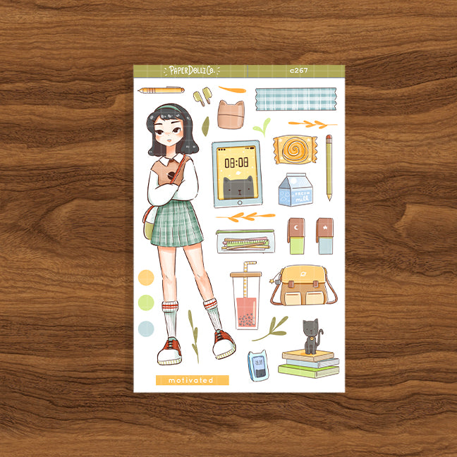 Motivated Student | School Is Cool | Collections Stickers | C267