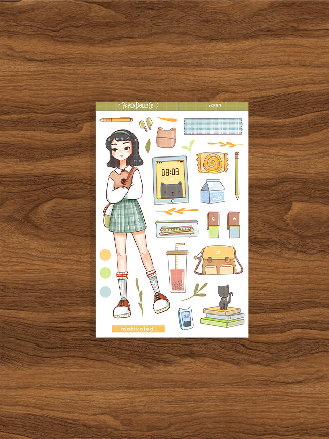 Motivated Student | School Is Cool | Collections Stickers | C267