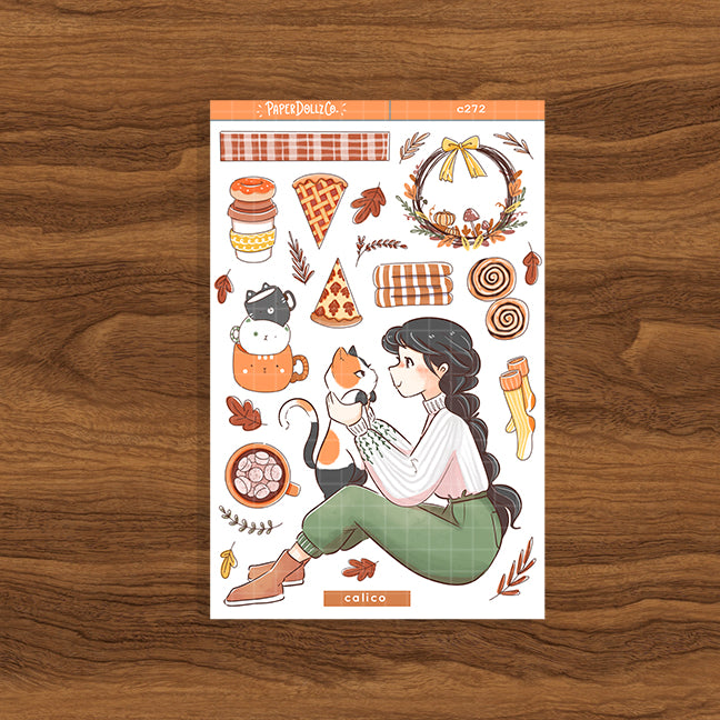 Calico Cat | Autumn Purrfection | Collections Stickers | C272