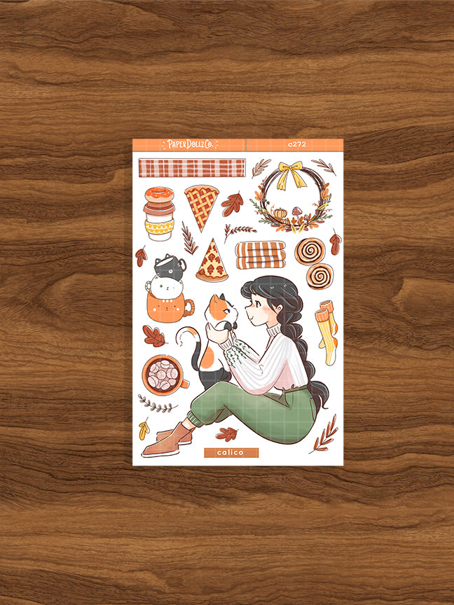 Calico Cat | Autumn Purrfection | Collections Stickers | C272