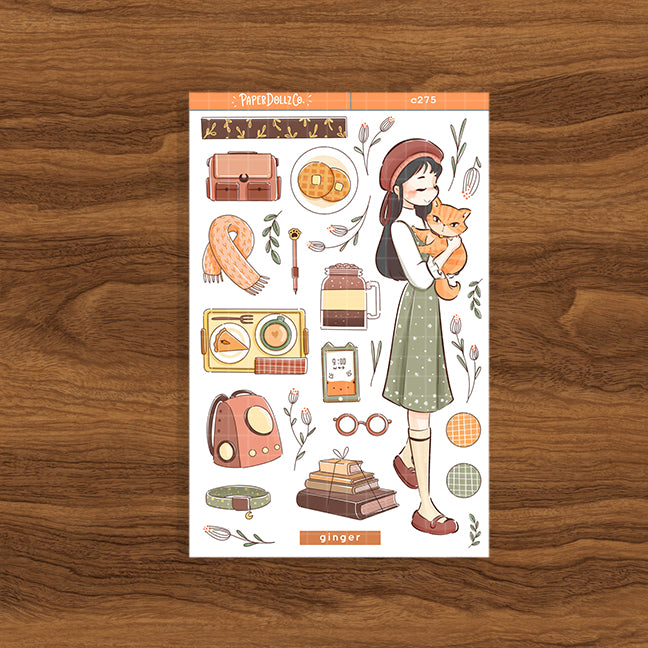 Ginger Cat | Autumn Purrfection | Collections Stickers | C275