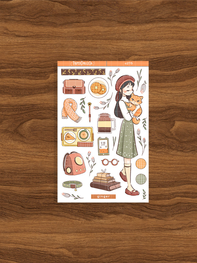 Ginger Cat | Autumn Purrfection | Collections Stickers | C275