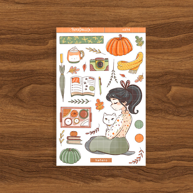 Hetero Cat | Autumn Purrfection | Collections Stickers | C276