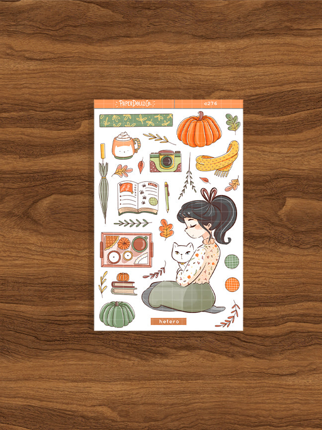 Hetero Cat | Autumn Purrfection | Collections Stickers | C276