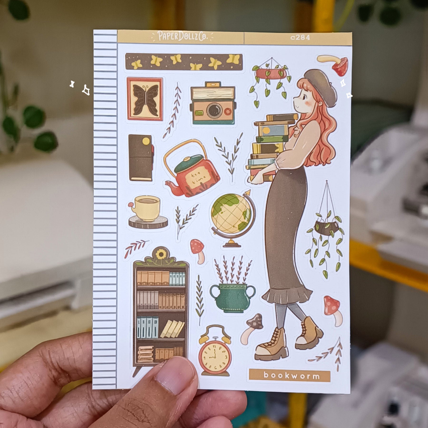 Bookworm | Cottage Core | Collections Stickers | C284