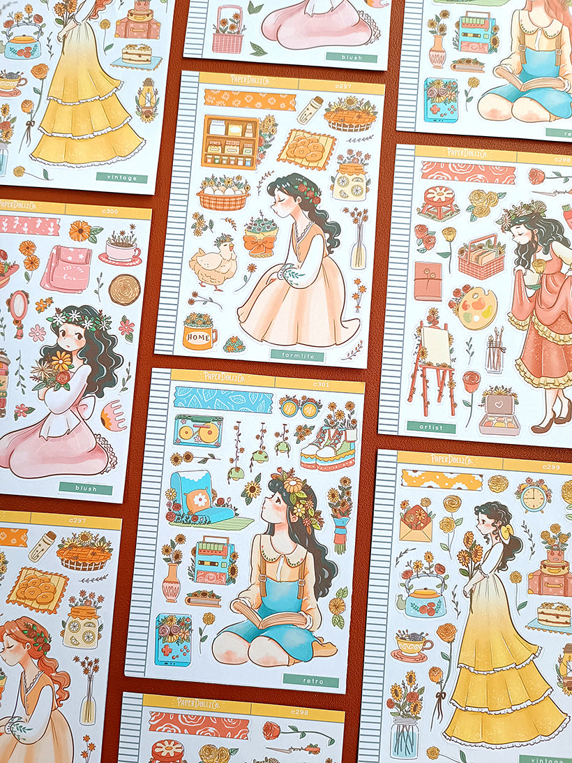 Vintage | The Pretty Petal | Collections Stickers | C299