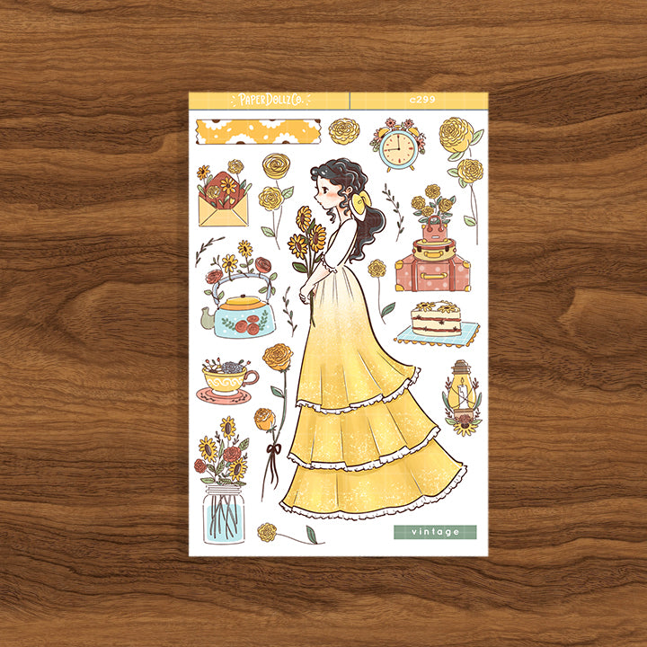 Vintage | The Pretty Petal | Collections Stickers | C299