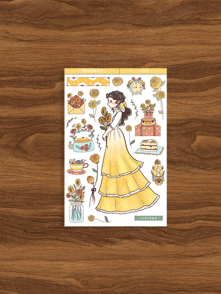 Vintage | The Pretty Petal | Collections Stickers | C299
