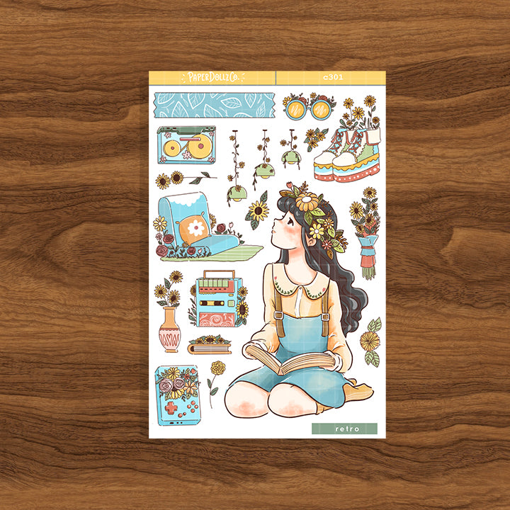 Retro | The Pretty Petal | Collection Stickers | C301