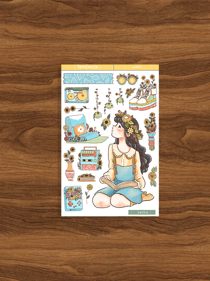 Retro | The Pretty Petal | Collection Stickers | C301