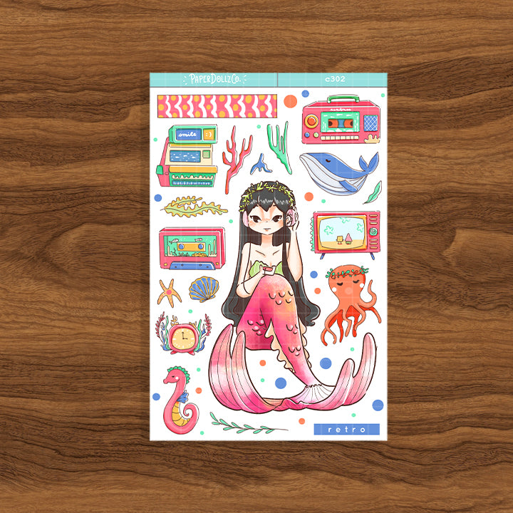Retro | The Modern Mermaids | Collections Stickers | C302