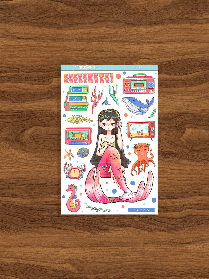 Retro | The Modern Mermaids | Collections Stickers | C302