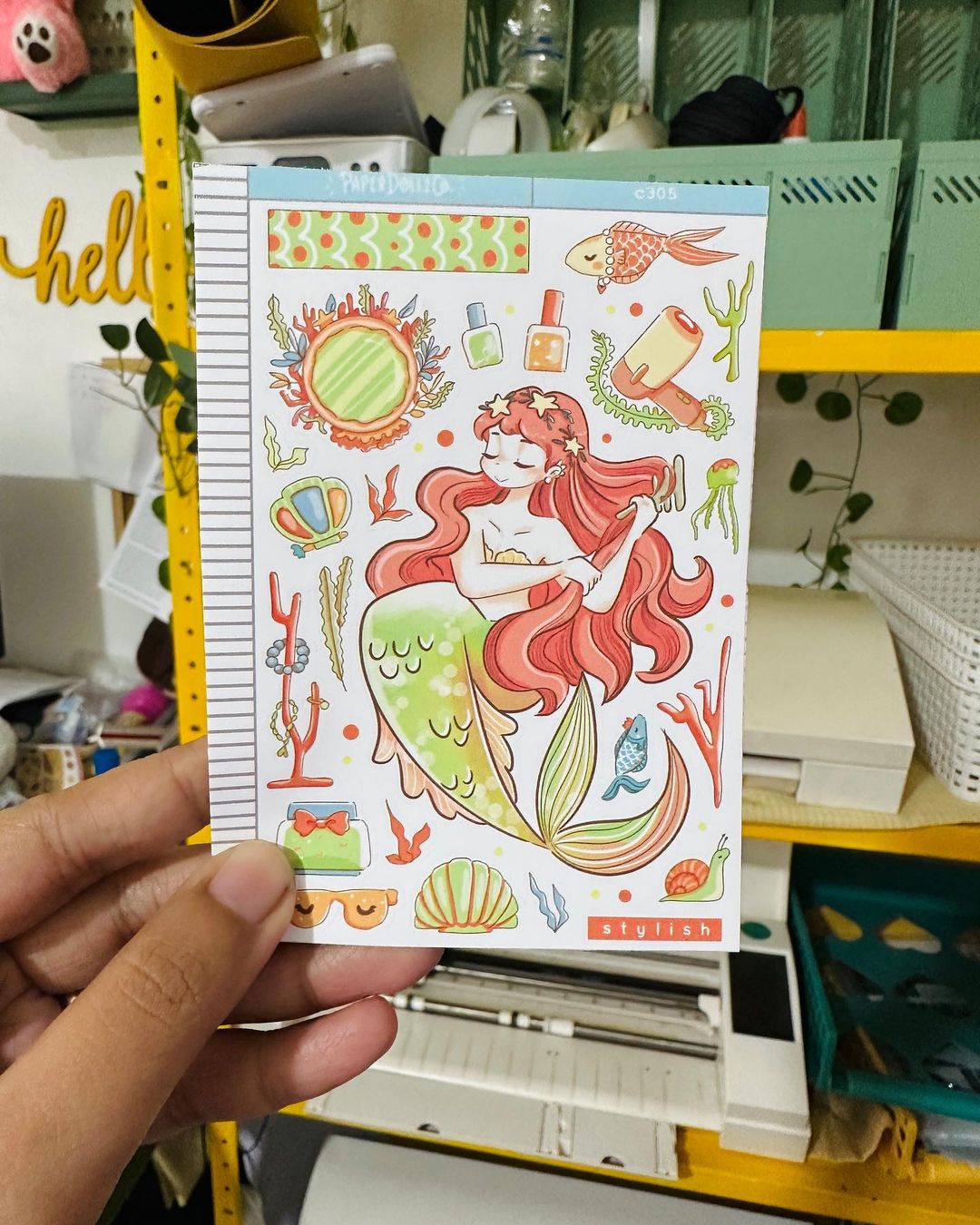 Stylish The Modern Mermaids | Collections | Paperdollzco Planner Stickers | C305