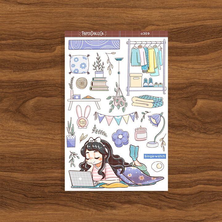 Binge-watch | Home Buddy | Collections Stickers | C309