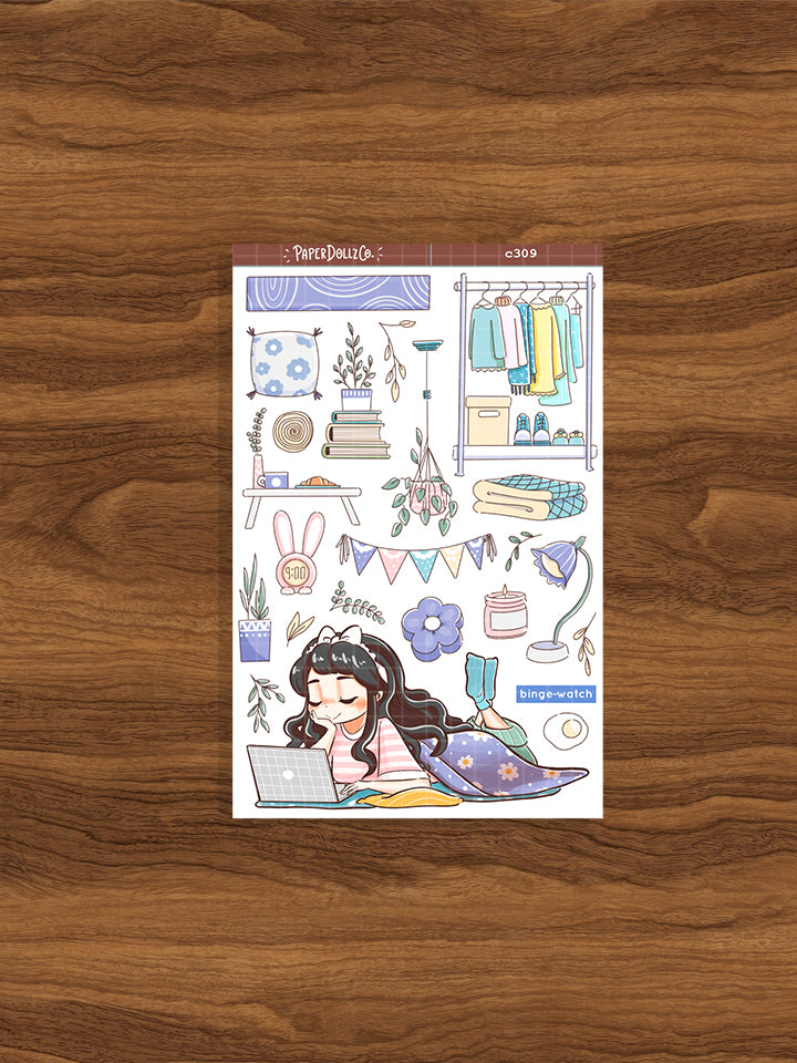 Binge-watch | Home Buddy | Collections Stickers | C309