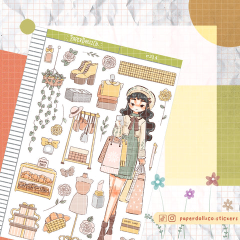 Shopping Love Yourself Paperdollzco Planner Stickers | C314