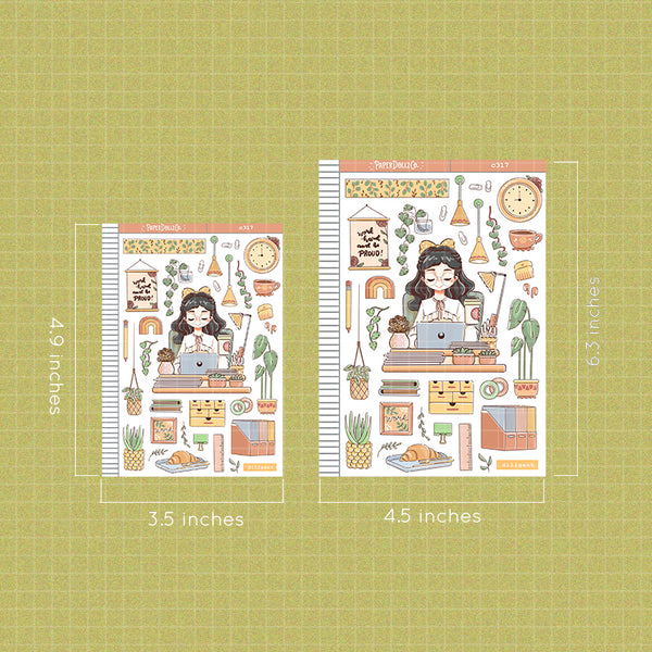 Diligent Working Women Paperdollzco Planner Stickers | C317