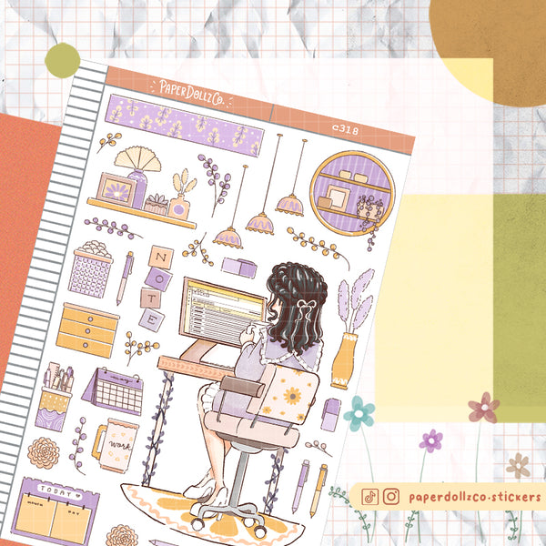 Committed Working Women Paperdollzco Planner Stickers | C318