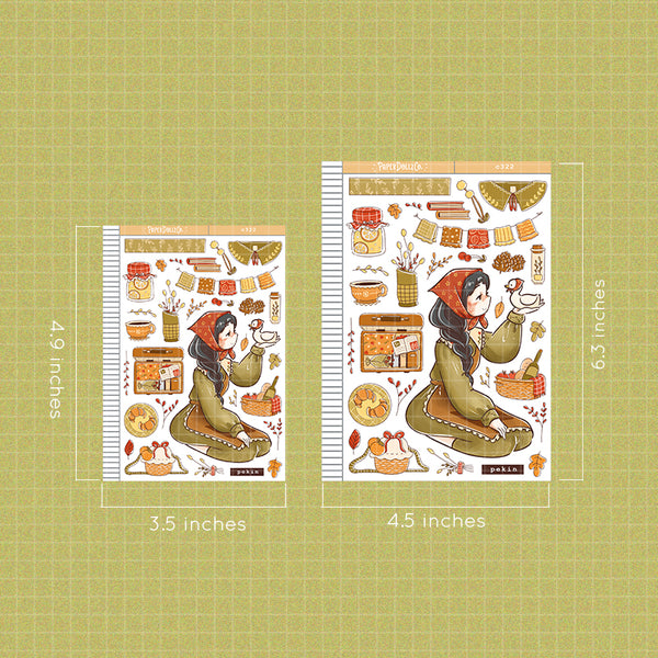 Pekin Birds of Autumn Paperdollzco Planner Stickers | C322
