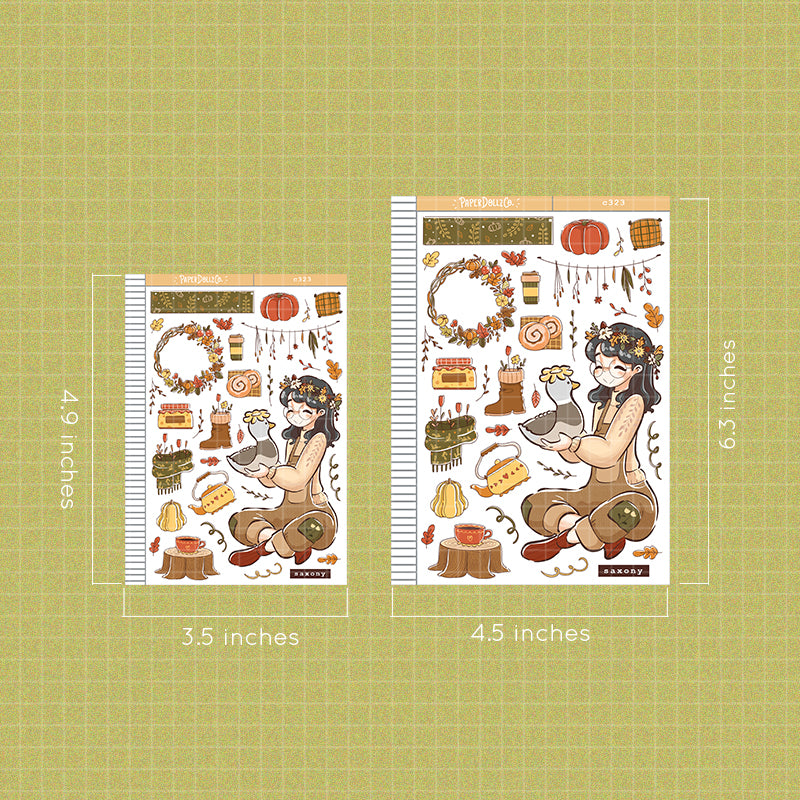 Saxony| Birds of Autumn | Collections | Paperdollzco Planner Stickers | C323