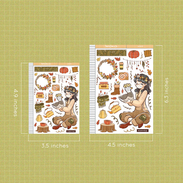 Saxony Birds of Autumn Paperdollzco Planner Stickers | C323