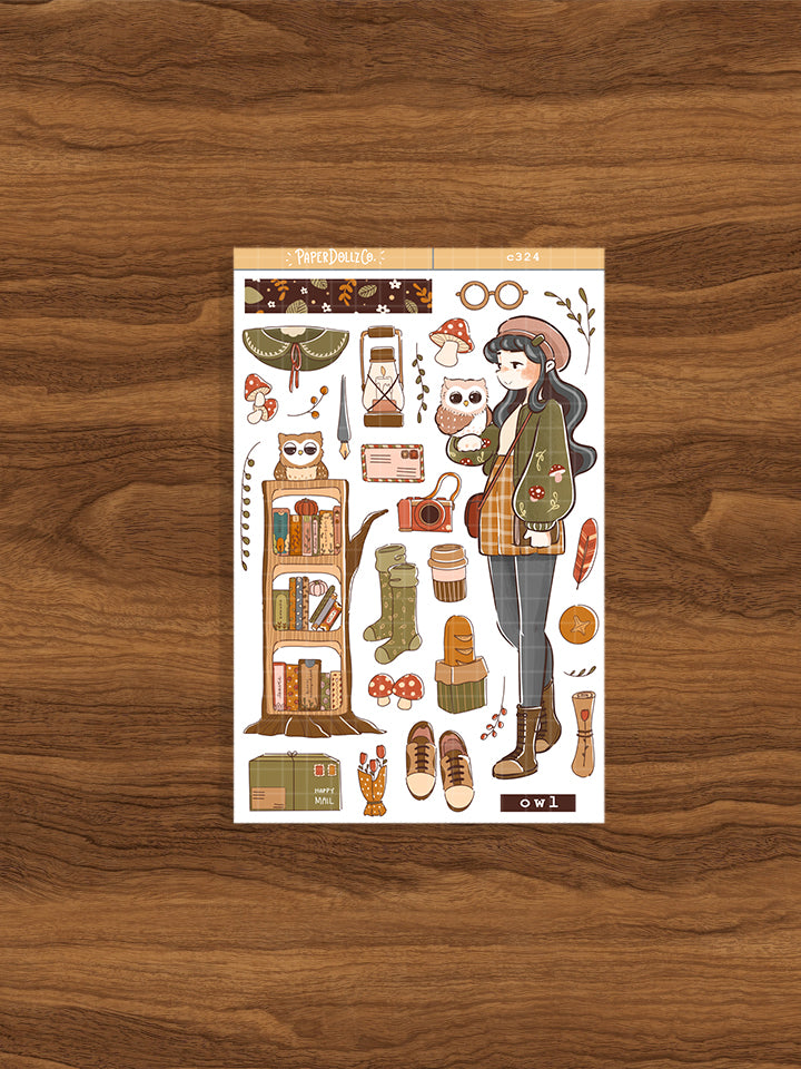 Owl | Birds of Autumn | Collections Stickers | C324
