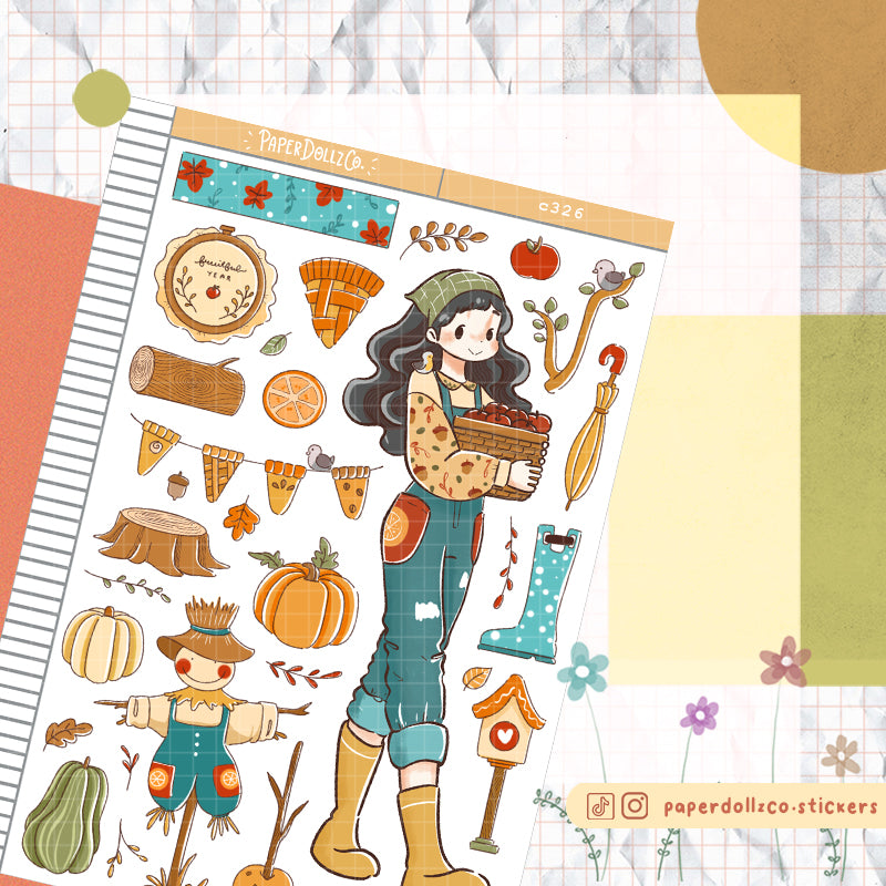 Robin| Birds of Autumn | Collections | Paperdollzco Planner Stickers | C326