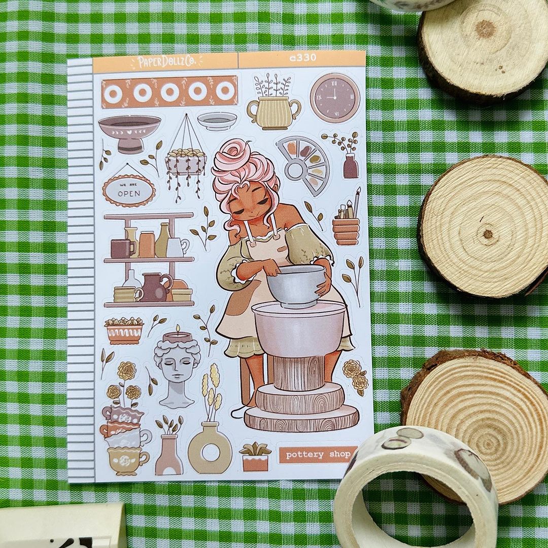 Pottery Shop| True Passion | Collections | Paperdollzco Planner Stickers | C330