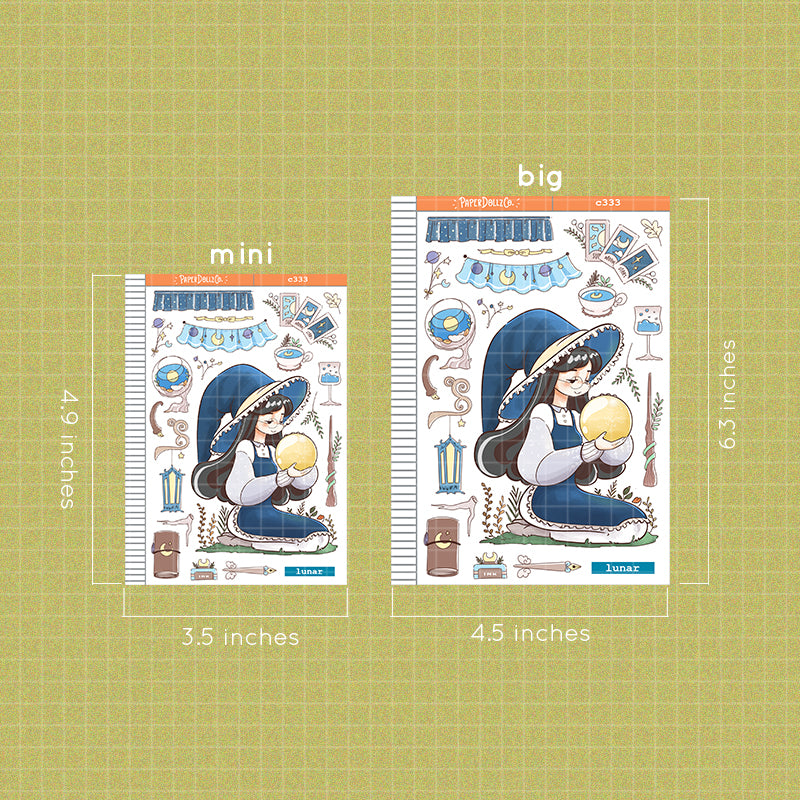 Lunar| Enchanted | Collections | Paperdollzco Planner Stickers | C333