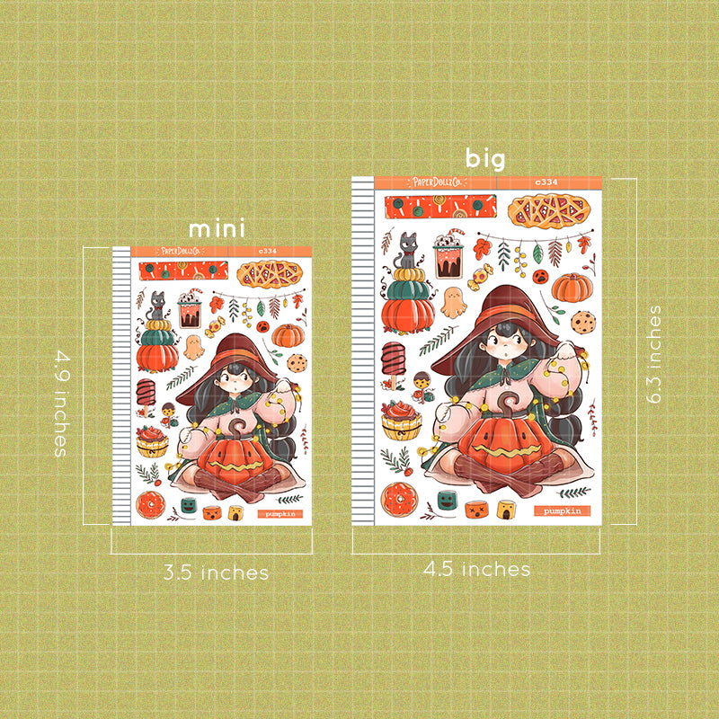 Pumpkin| Enchanted | Collections | Paperdollzco Planner Stickers | C334