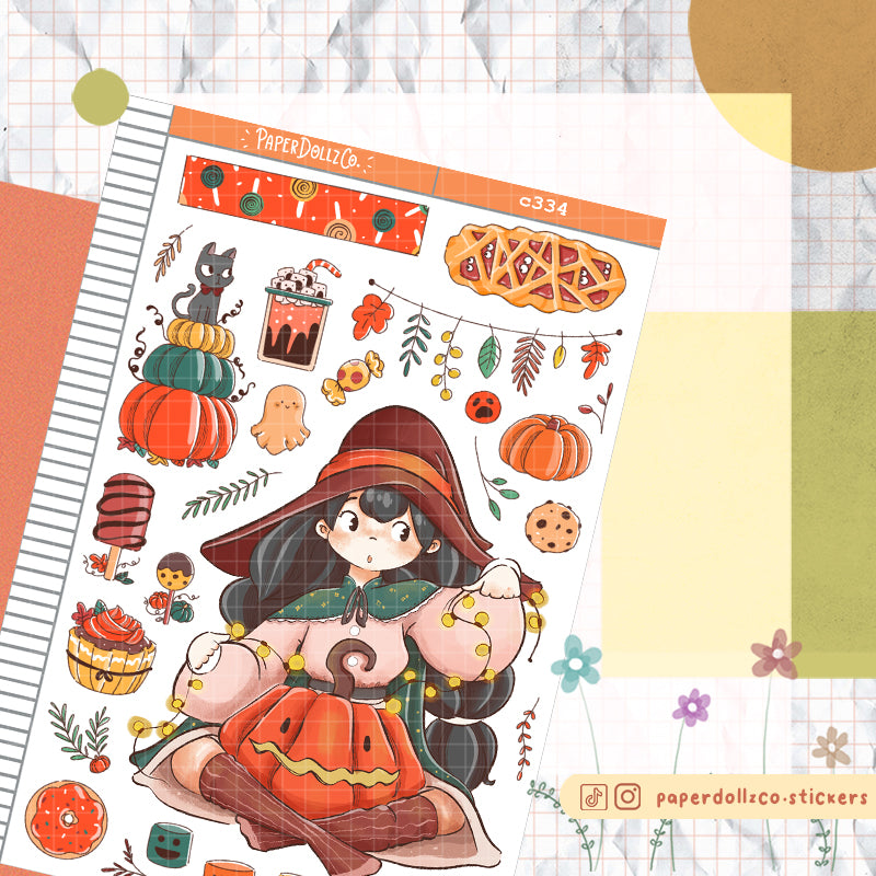 Pumpkin| Enchanted | Collections | Paperdollzco Planner Stickers | C334