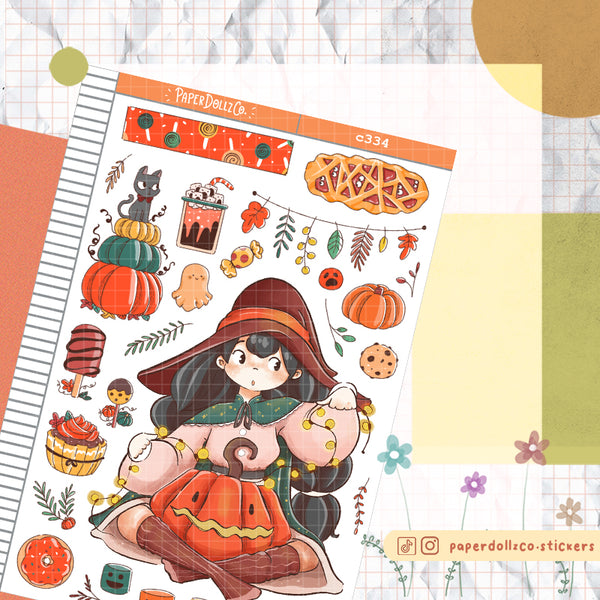 Pumpkin Enchanted Paperdollzco Planner Stickers | C334